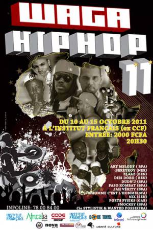 Le festival Waga Hip Hop 2011 se droulera du 10 au 15 octobre 2011  Ouagadougou et dans d'autres villes du Burkina Faso (JPEG)