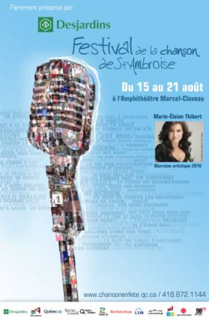 Le Festival de la chanson de Saint-Ambroise, concours de chanson francophone, se droulera du 15 au 21 aot 2010  Saint-Ambroise (JPEG)